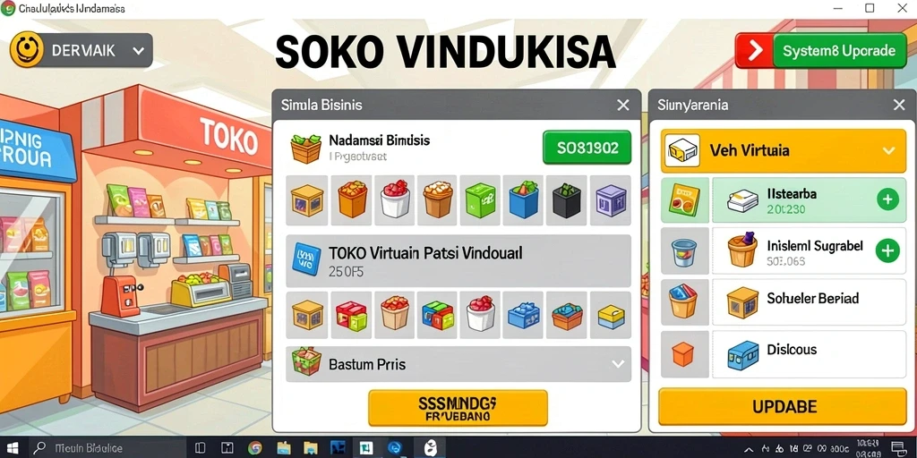 Screenshot ketiga menunjukkan sistem kustomisasi karakter yang mudah digunakan.